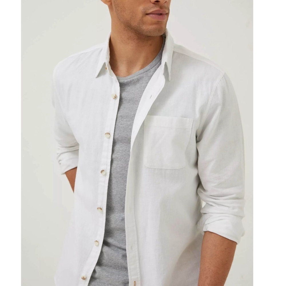 FAT FACE • Bugle Linen Cotton Shirt Beach - Picture 6 of 7